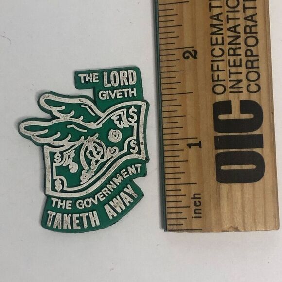 vtg the lord giveth the government taketh away cash money rubber fridge magnet - Picture 2 of 3